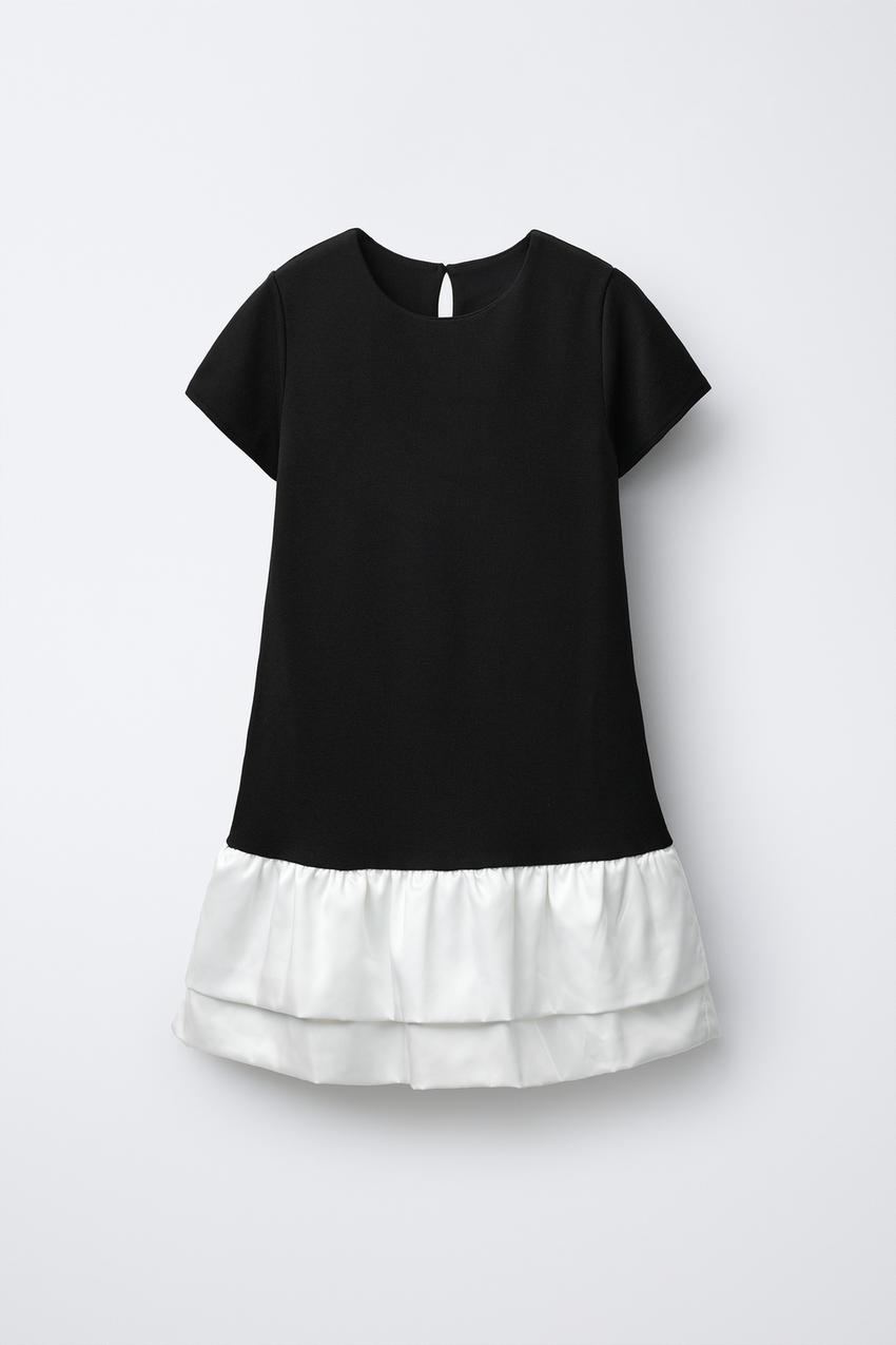 black dress with t shirt THE T-SHIRT DRESS in Black Textured Cotton Black Textured Cotton / 2023SP495 BTC / 1