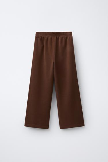 TROUSERS WITH MODAL AND CONTRASTING PIPING - Brown by Zara - Image 1