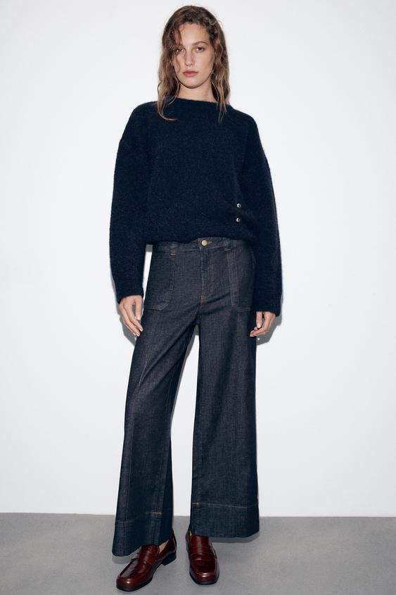 JEANS Z1975 CULOTTE TIRO MEDIO - Azul de Zara - Imagen 0