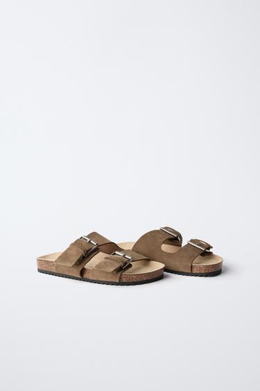 LEATHER SANDALS - Brown by Zara - Image 3