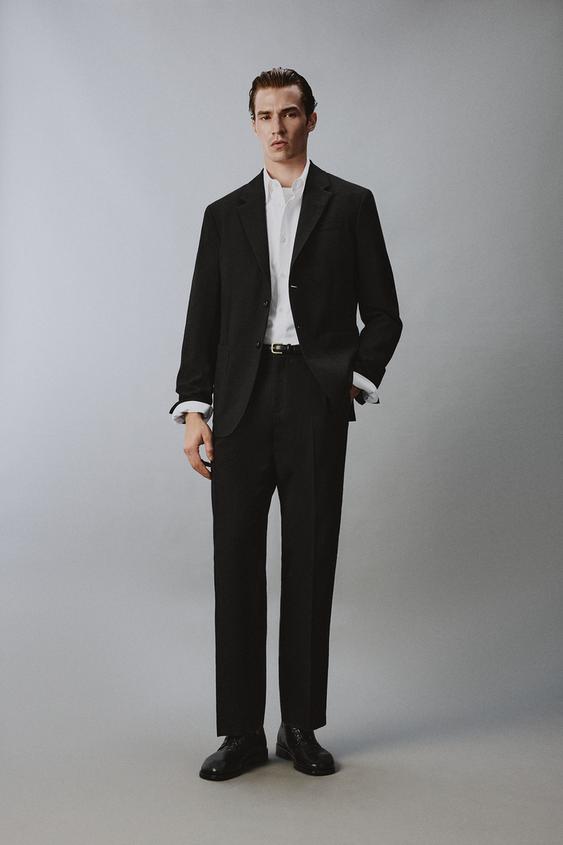 100% WOOL TEXTURED SUIT JACKET from Zara - $219