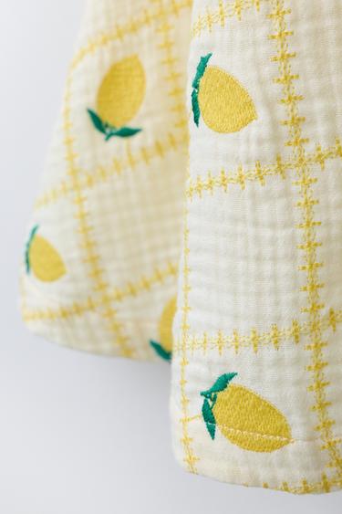 ROBE CITRONS BRODÉS CASA LAWA X ZARA KIDS - Écru de Zara - Image 2