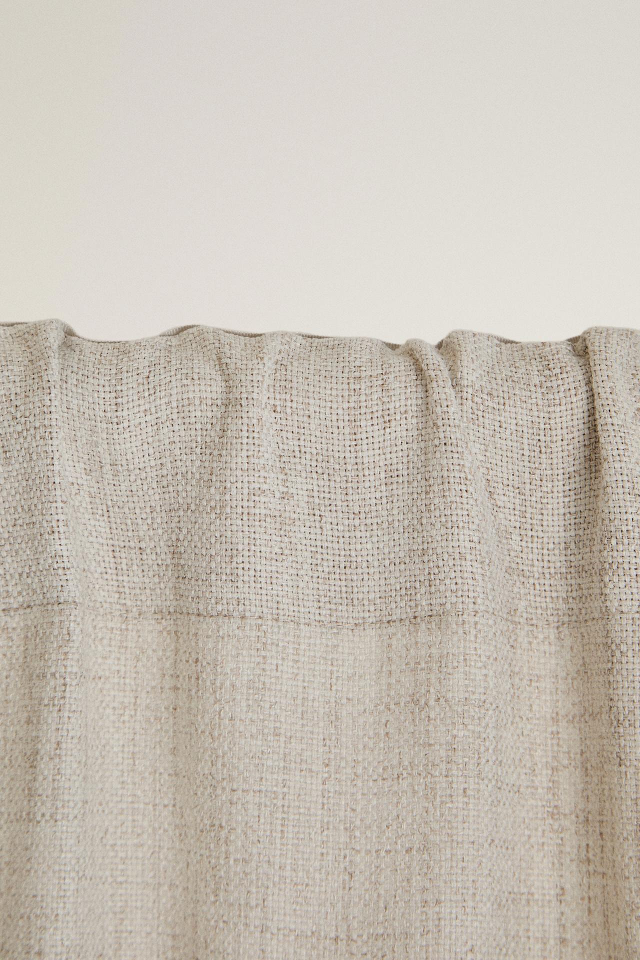 TEXTURED CURTAIN — Pearl gray