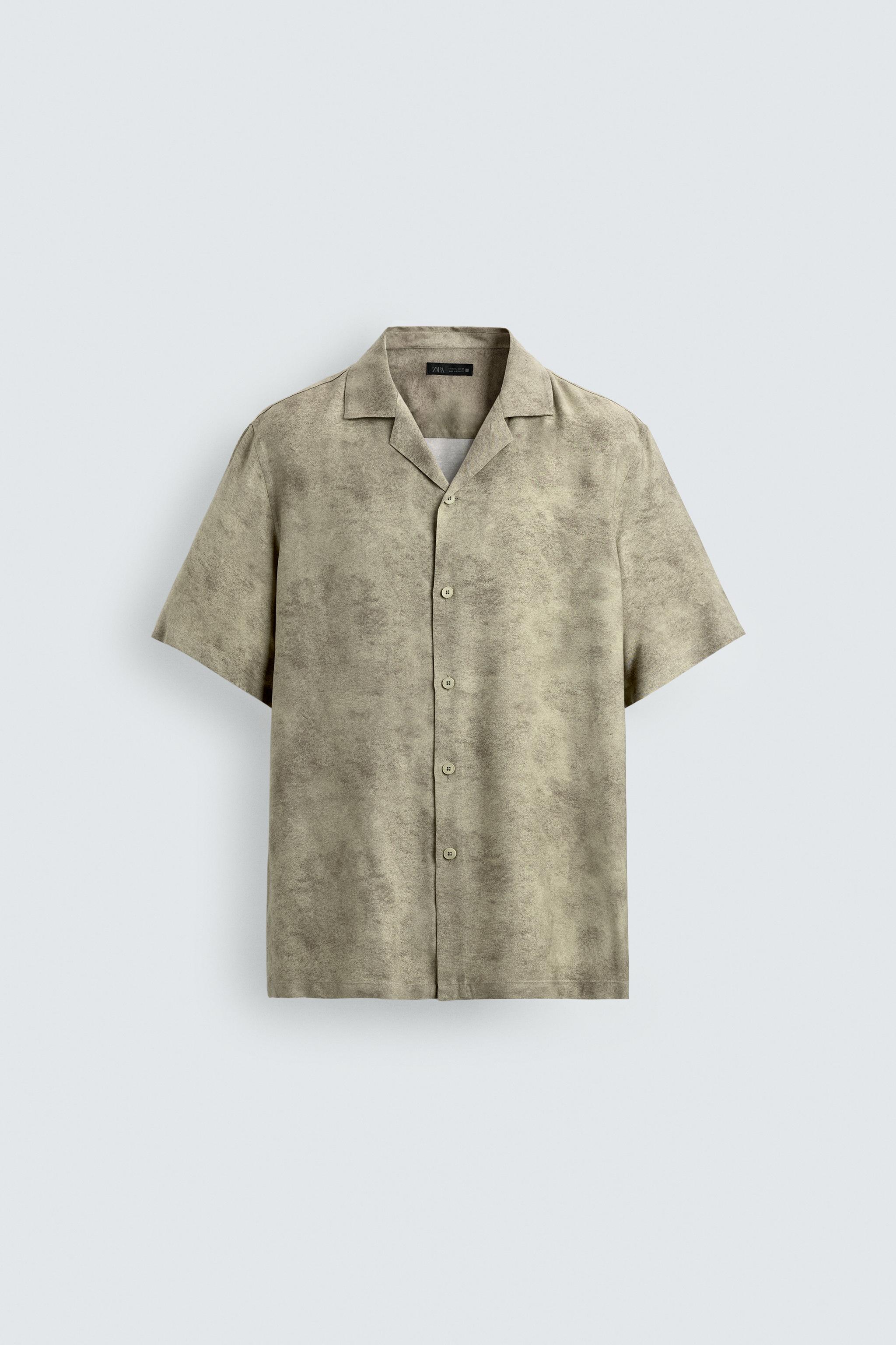 RELAXED FIT SATIN EFFECT SHIRT