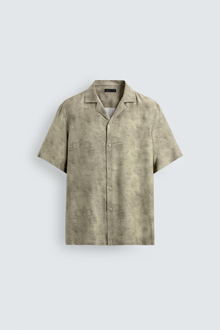 ZARA SATIN RELAXED FIT SHIRT