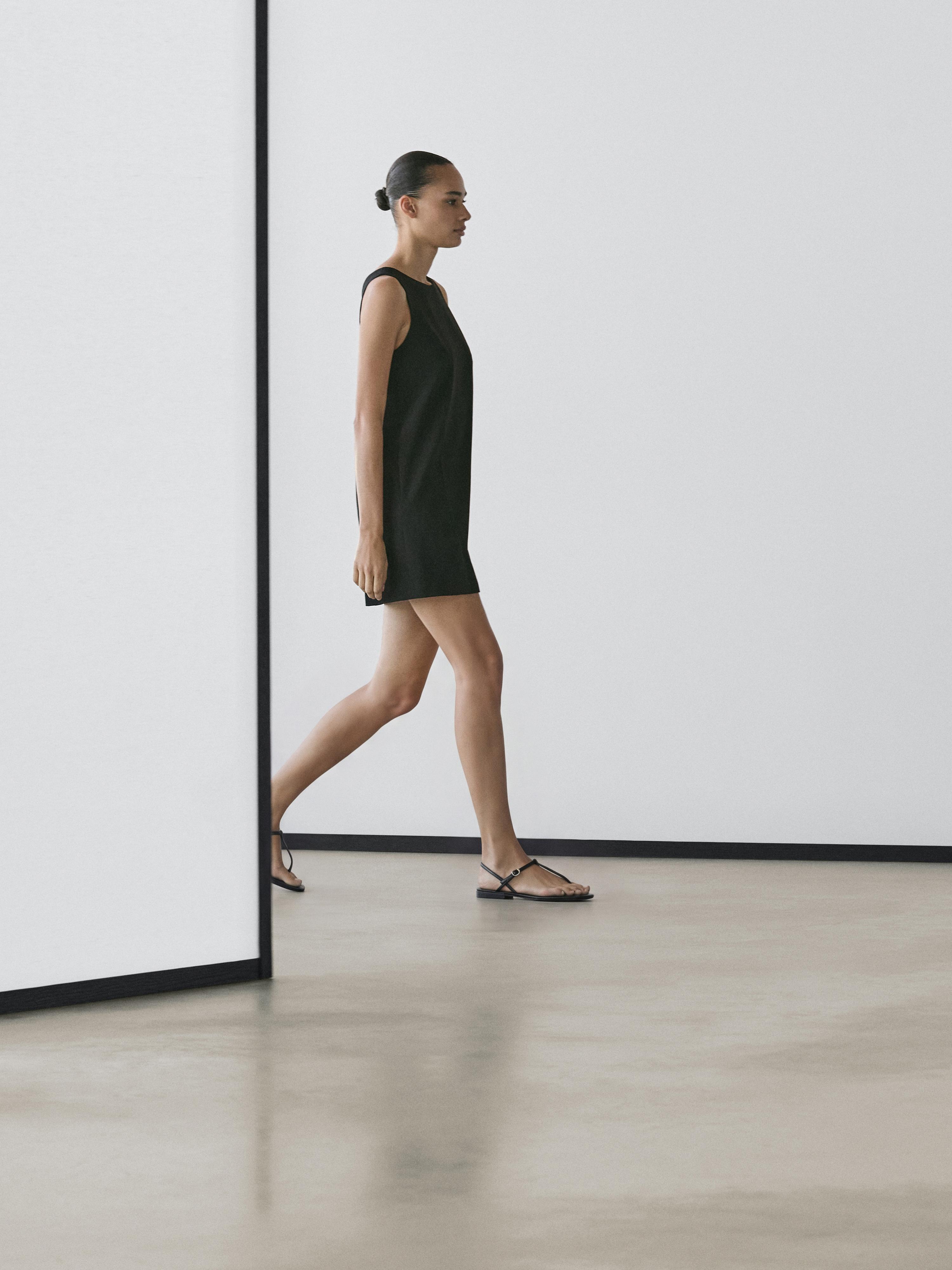 Wool blend mini dress