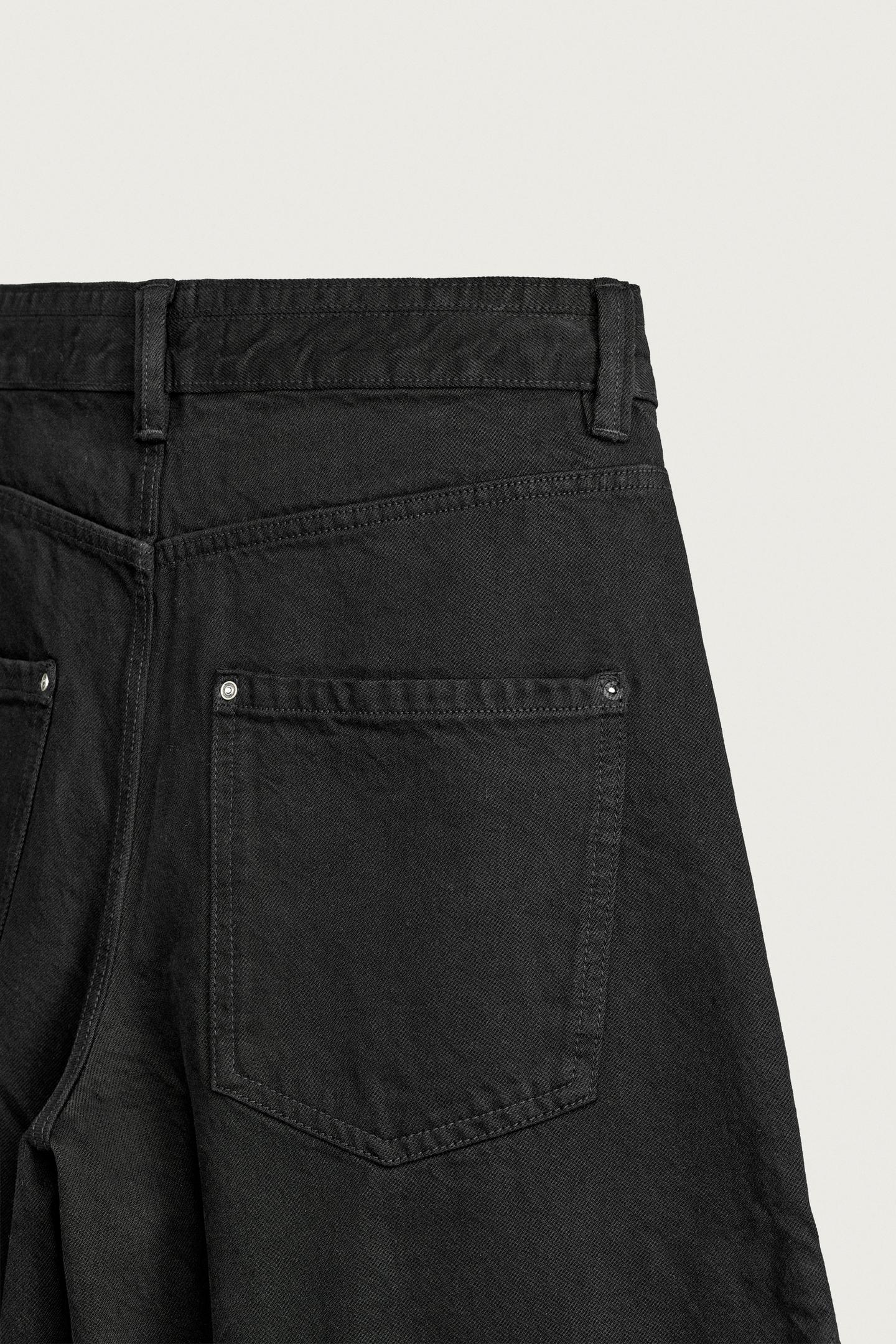Мужские брюки Zara Pinstripe Balloon Fit, цвет: Чёрный — фото 10