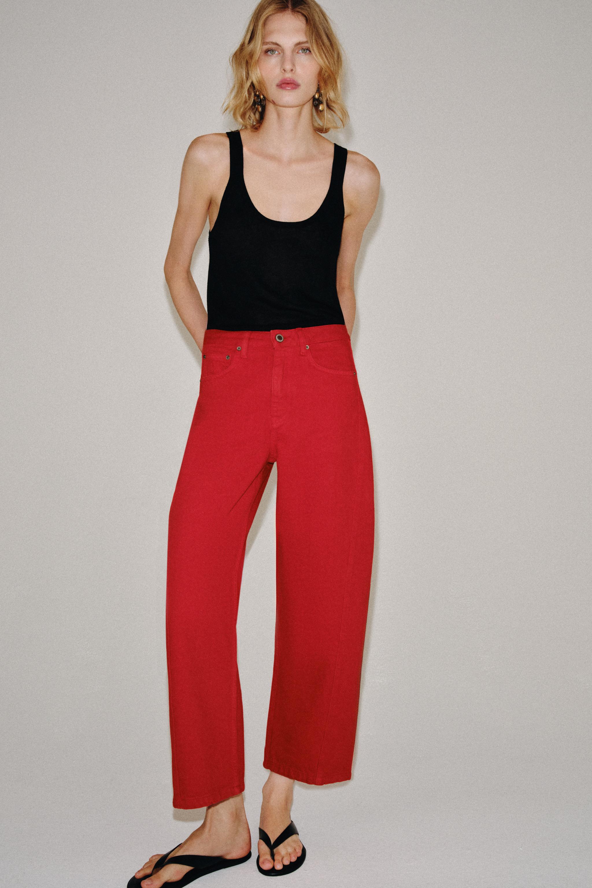 Женские джинсы Zara ZW COLLECTION MID-RISE RELAXED JEANS — фото 4