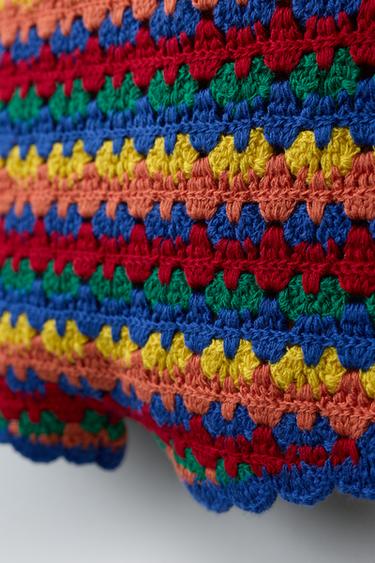 MULTICOLOURED CROCHET KNIT PLAYSUIT - Multicoloured by Zara - Image 2