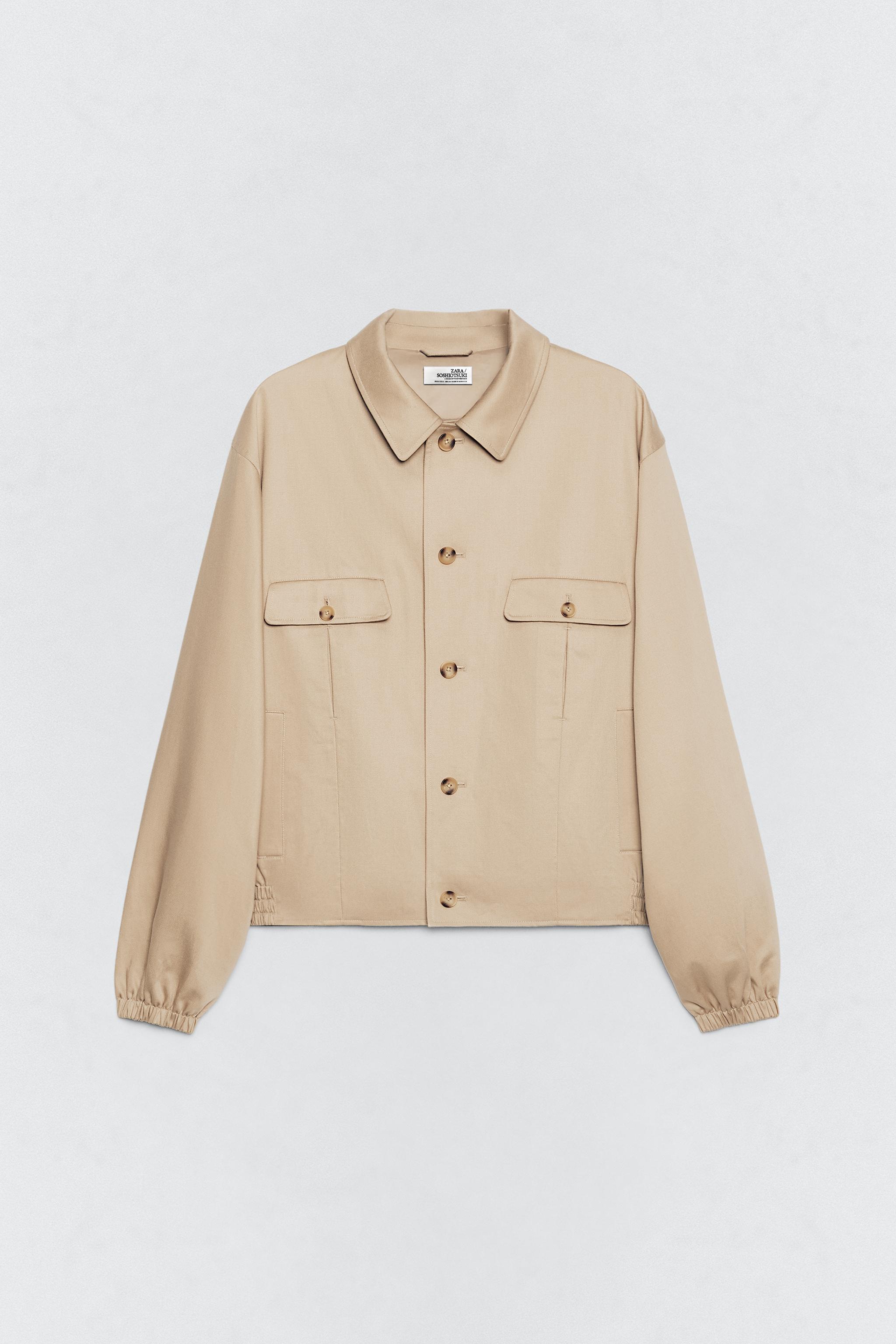 リラックスフィットポケットジャケット Soshiotsuki x ZARA - ベージュ