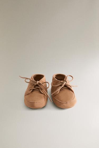 LACE-UP LEATHER BOOT BOOTIES - Brown by Zara - Image 2