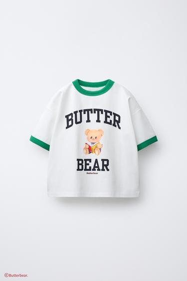 パイピングディテール BUTTERBEAR © Tシャツエクリュ0Zaraのパイピングディテール BUTTERBEAR © Tシャツ - エクリュ - 画像 0