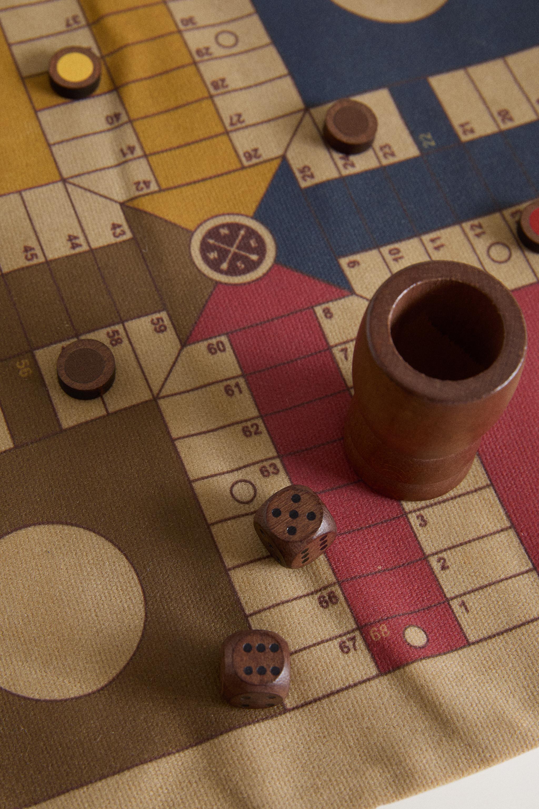 ROLL-UP LUDO GAME — Multicoloured