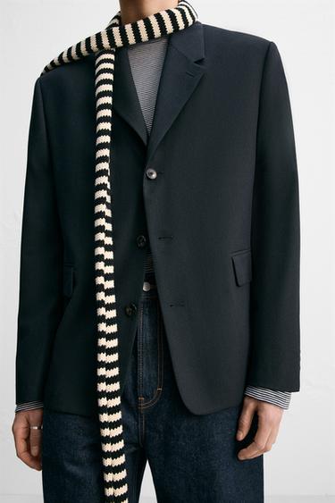 LIMITED EDITION RELAXED FIT SUIT BLAZER - Navy blue de Zara - Image 6