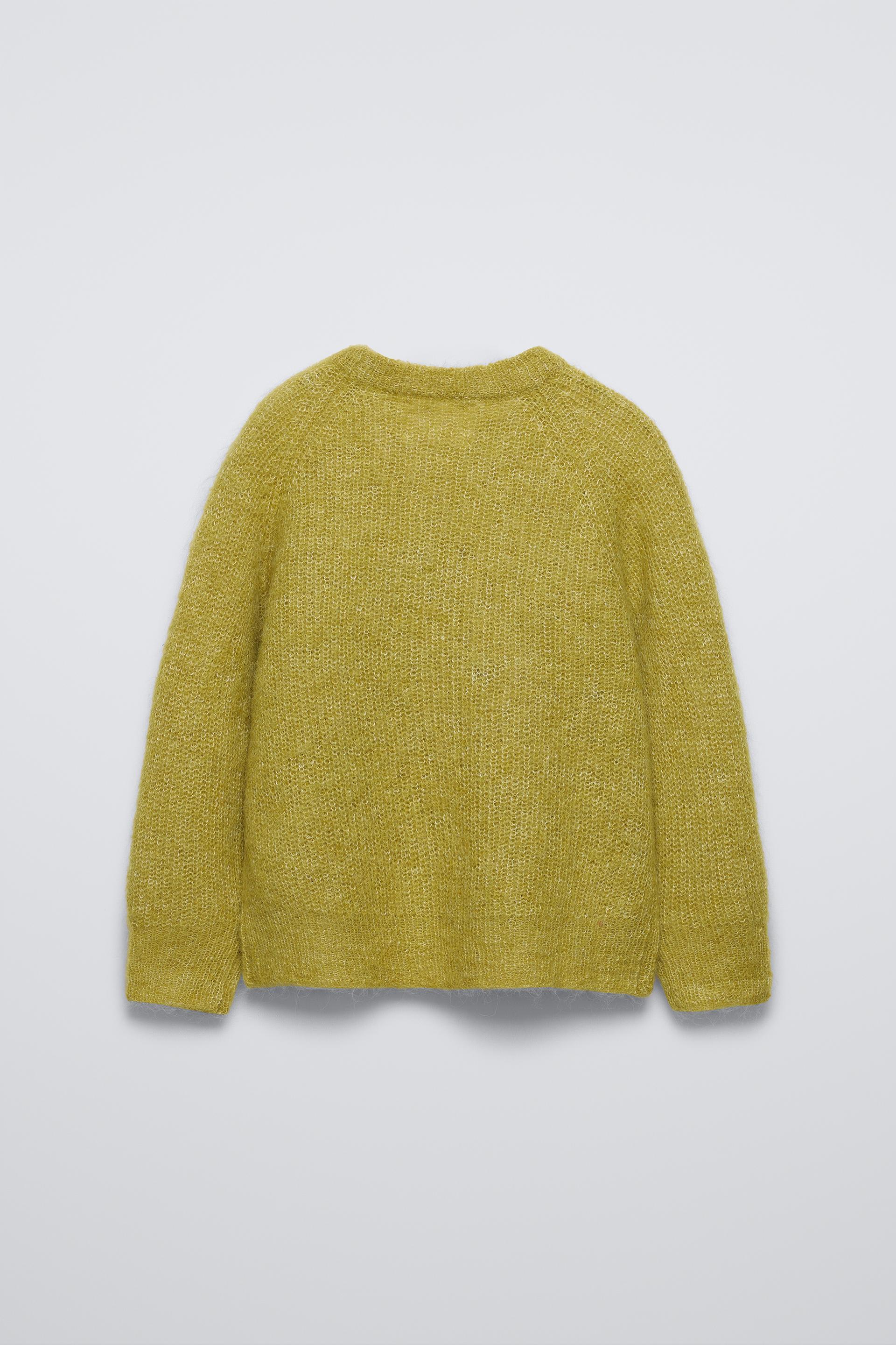 ALPACA BLEND SWEATER Olive green ZARA Canada