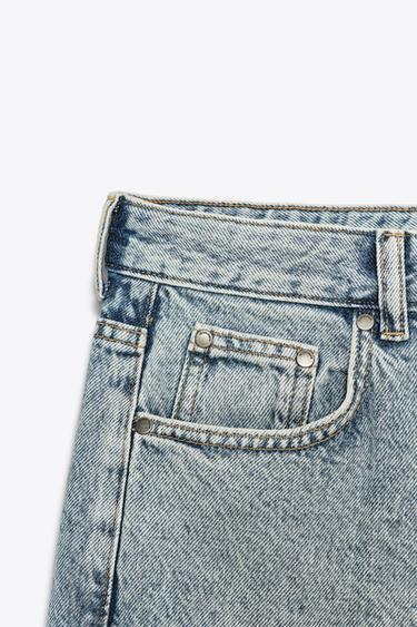 BERMUDA EN JEAN ZW COLLECTION - Bleu de Zara - Image 6