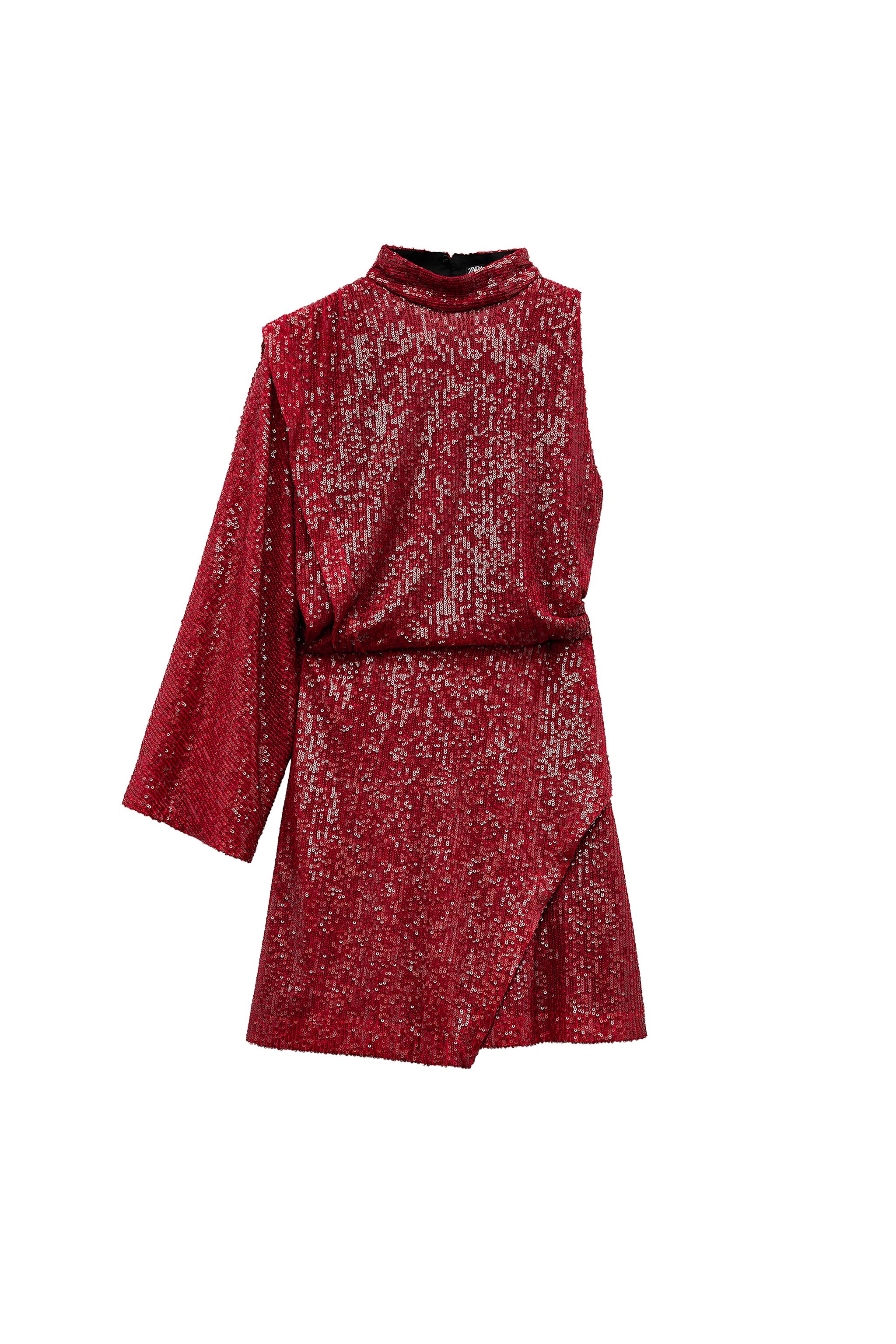 ASYMMETRIC SEQUIN MINI DRESS SECOND HAND