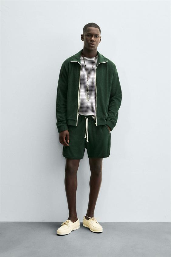 TOWEL ZIP-UP SWEATSHIRT