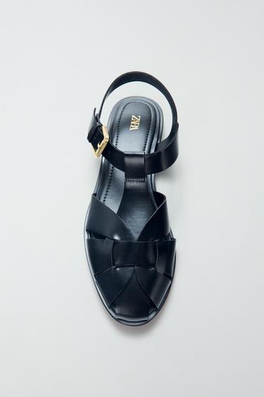 XĂNG ĐAN RỌ ĐẾ BẰNG - Đen từ Zara