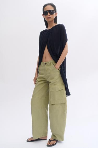 KNIT TUNIC TOP - Navy blue by Zara