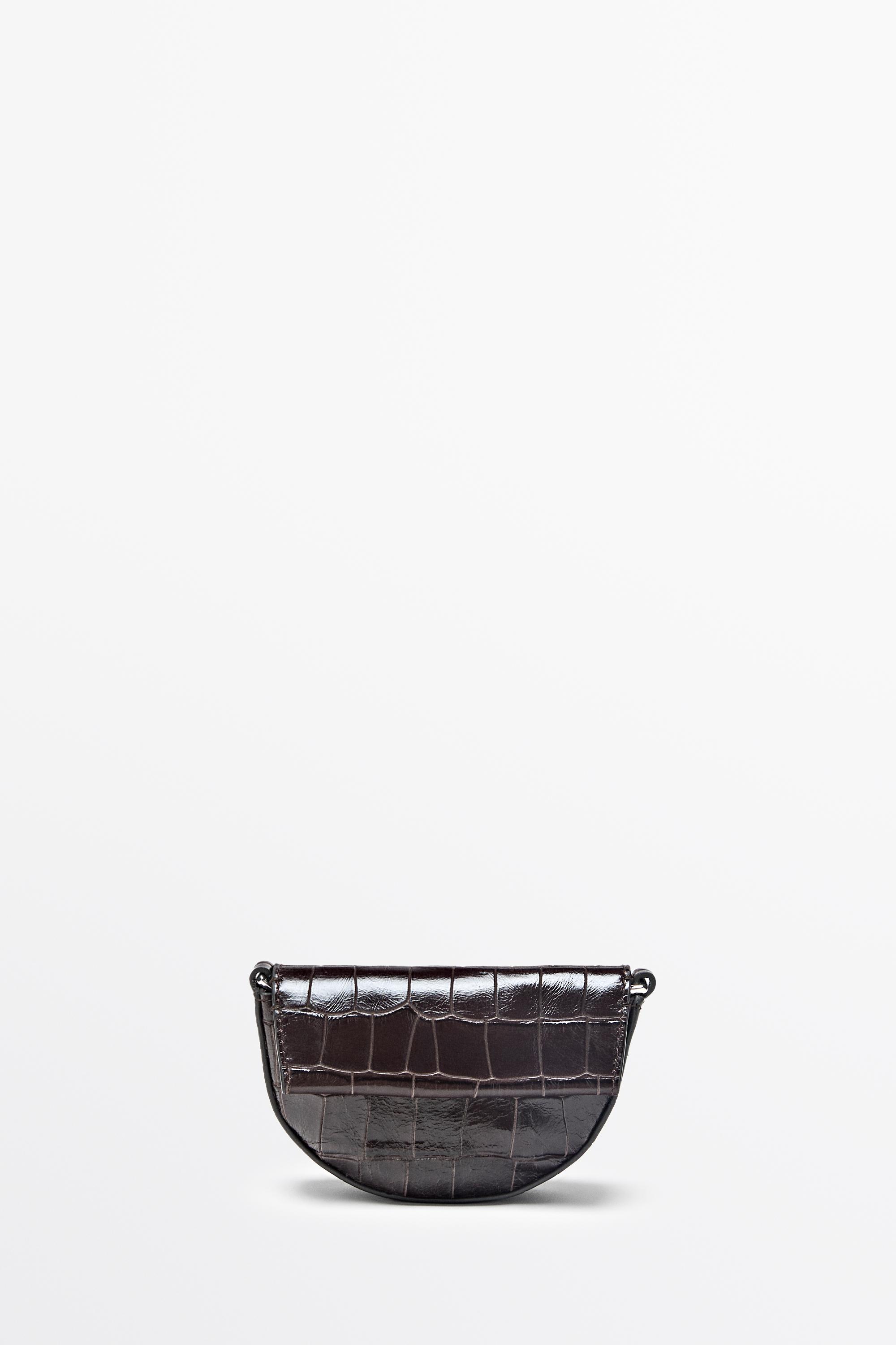 Croco-effect leather mini bag