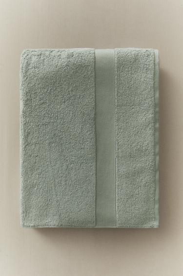 PREMIUM COTTON BATH TOWEL (600 GXM²) - Blue / Green by Zara - Image 5