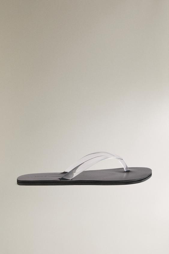 صندل شفاف بسيط - أسود الخاص بـ Zara - صورة 0