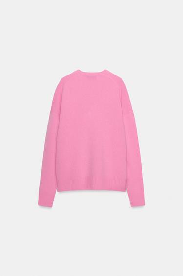 PULL 100% LAINE OVERSIZE - Rose de Zara - Image 4