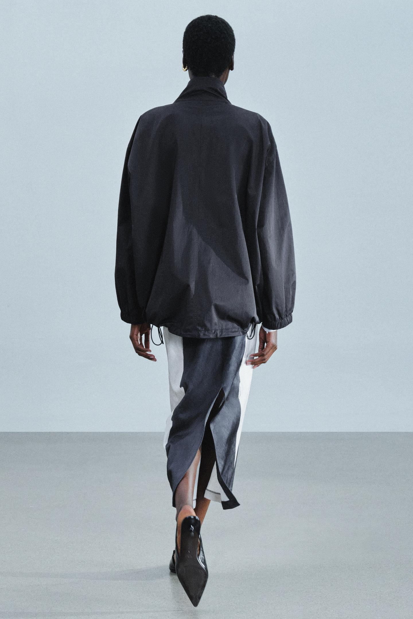 Женская куртка Zara ZW Collection Jacket with Pockets, цвет: Чёрный — фото 5