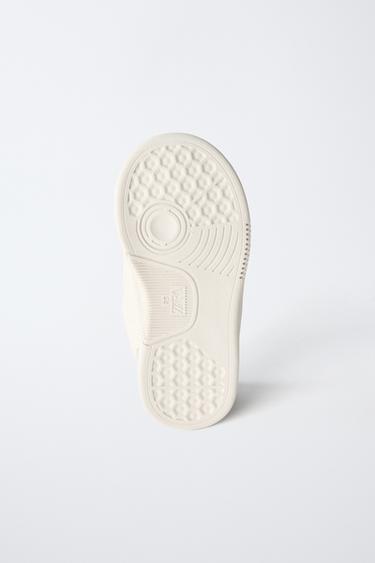 LEATHER SNEAKERS - White by Zara - Image 6