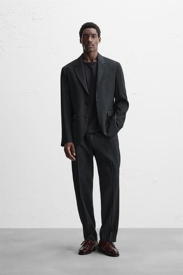 HEMP AND WOOL SUIT - Red / Coral by Zara - Image 0