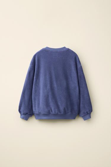 SWEAT EN TISSU ÉPONGE CREATED BY CARAMEL LONDON X ZARA - Bleu de Zara - Image 1