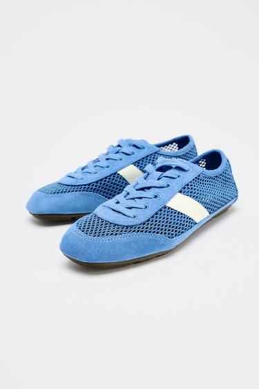 BASKETS EN RÉSILLE - Bleu de Zara - Image 1