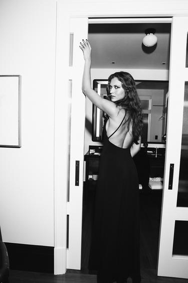 Zara LONG OPEN BACK DRESS - Black