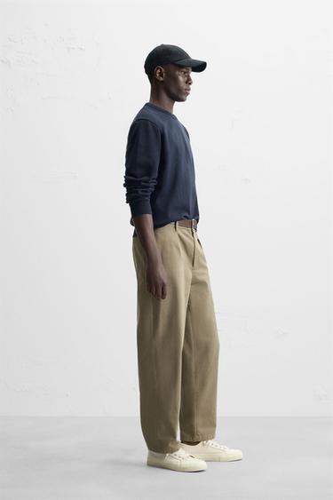 SWEAT COL ROND BASIQUE - Bleu marine de Zara - Image 3