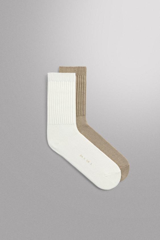 CHAUSSETTES D'ENTRAÎNEMENT LOT DE 2 - écru-blanc de Zara - Image 0