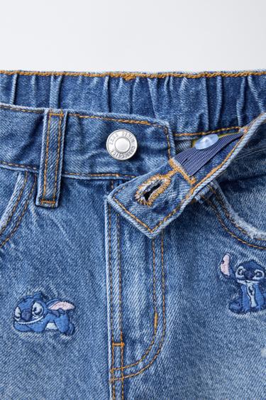 Zara LILO & STITCH © DISNEY DENIM SHORTS - Blue