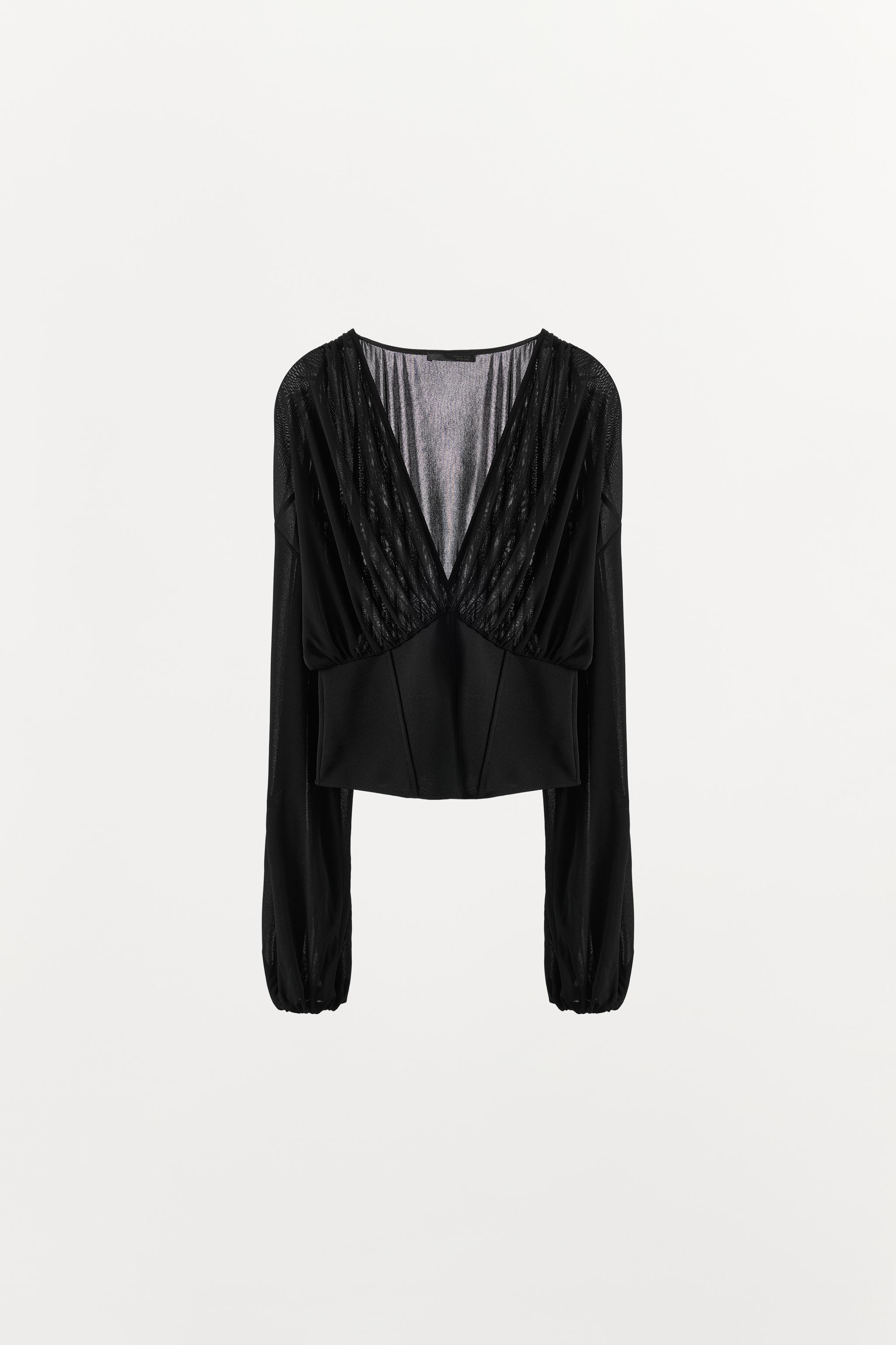 Zara korse tarzı kombine top