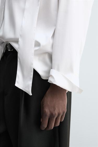 FLOWING SHIRT WITH BOW - Oyster-white by Zara - Image 5