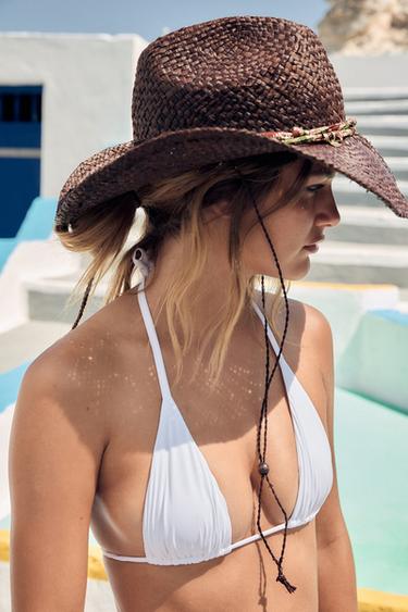 WOVEN COWBOY HAT - Brown by Zara - Image 0