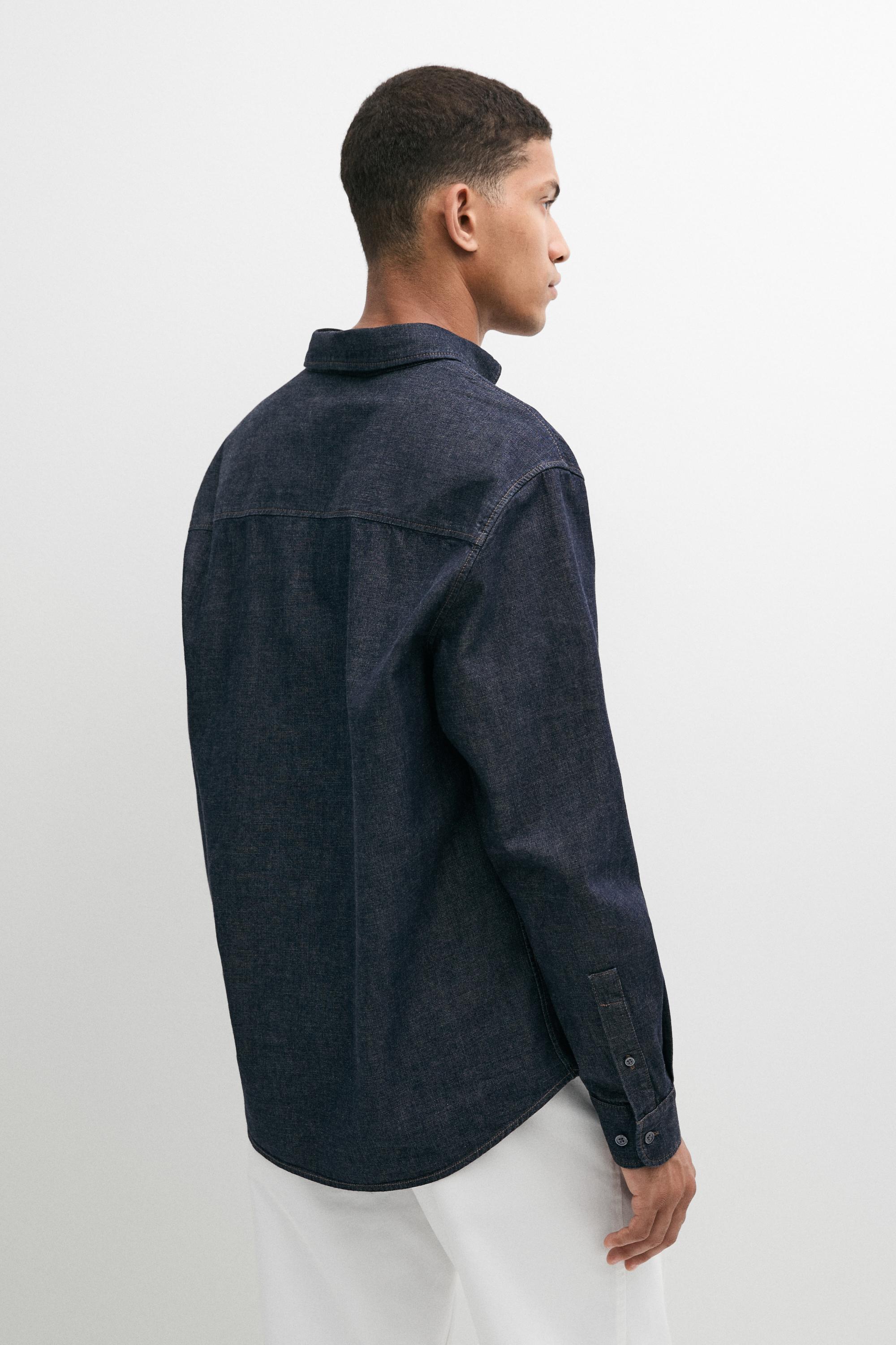 Chemise regular fit en denim 100 % coton
