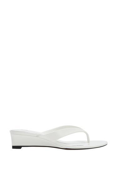 MINI SANDALES À TALONS COMPENSÉS - Blanc de Zara