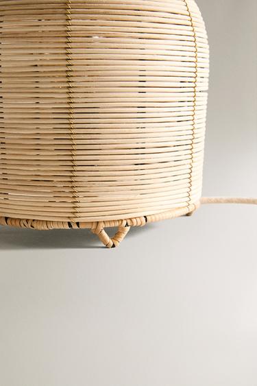 RATTAN TABLE LAMP - Light beige by Zara - Image 3