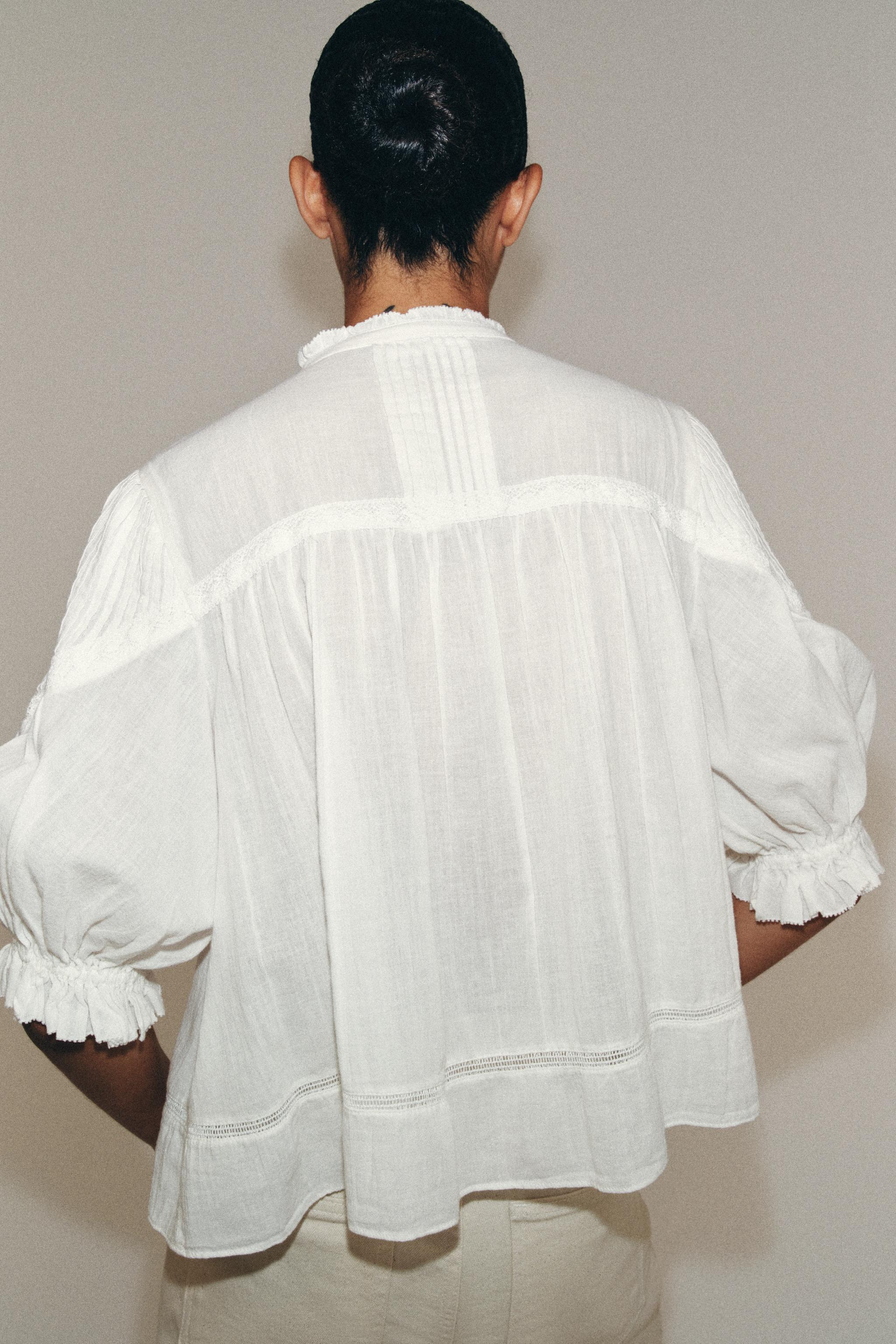 CHEMISE ROMANTIQUE EN COTON ZW COLLECTION