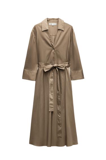 POPLIN SHIRT DRESS ZW COLLECTION