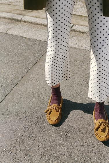 BÍT TẤT POLIAMIDA SỢI KIM LOẠI - Màu đỏ tía từ Zara