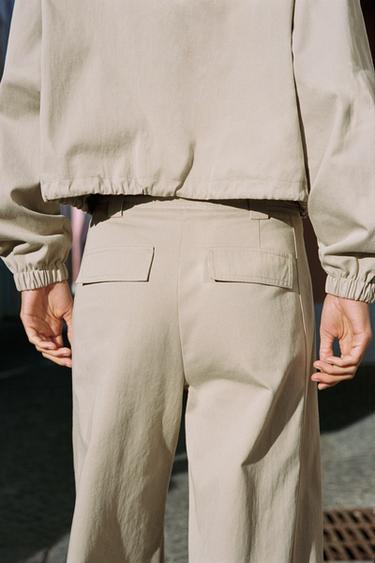 HIGH-WAIST CULOTTE TROUSERS - Mid-ecru by Zara - Image 5