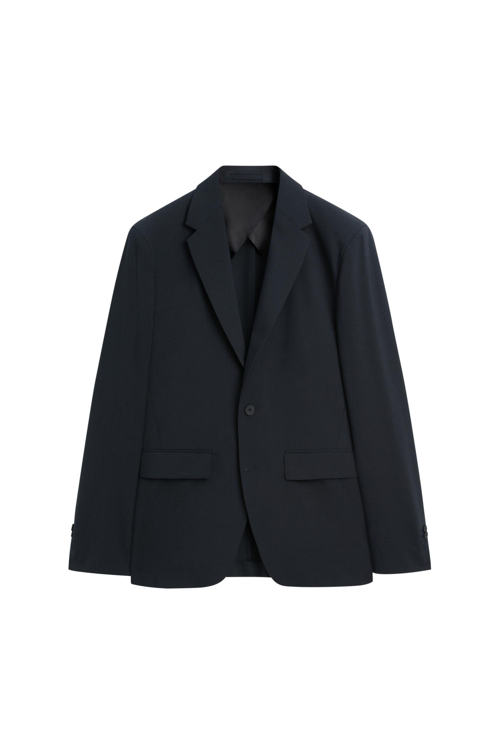 Wool blend suit blazer — Navy blue