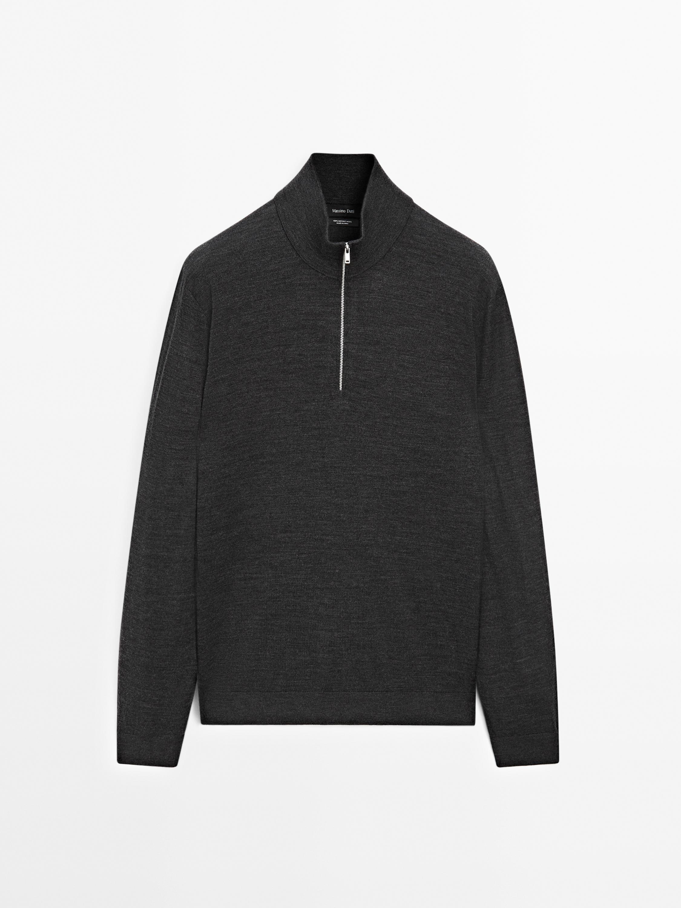 Quarter-zip knit sweater