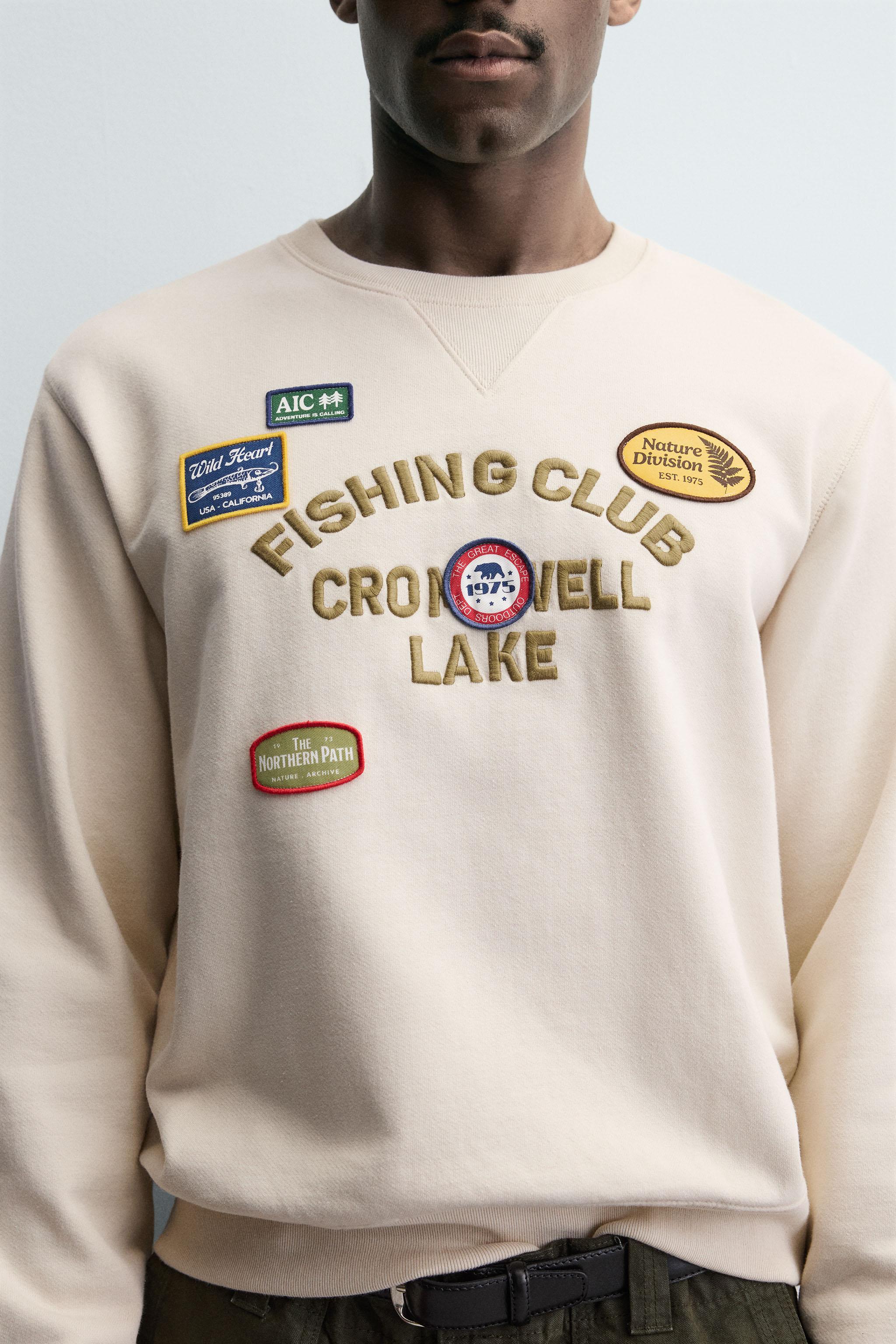 EMBROIDERED TEXT SWEATSHIRT